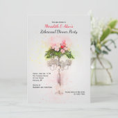 Candelabra Diner Party Einladungen (Stehend Vorderseite)