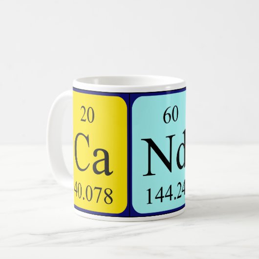 Candi Periodenname Tasse (Vorderseite Links)