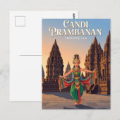 Candi Prambanan Indonesien Postkarte (Vorne/Hinten)