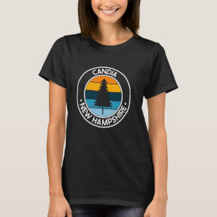 Candia New Hampshire NH USA City Pride Retro Sunse T-Shirt