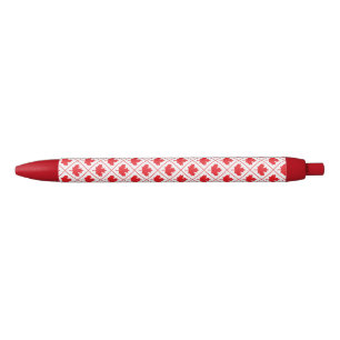Candian Maple Leaf Red and White Diamond Pattern Kugelschreiber