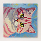 “Candice” A Cherry Striped Mystique – Cat Portrait Puzzle (Horizontal)