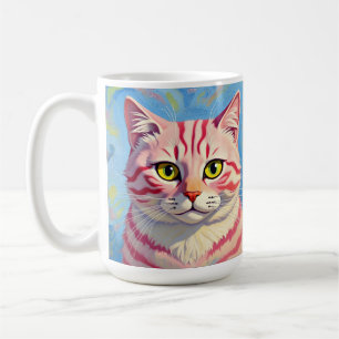 „Candice“ Eine kirschgestreifte Mystik – Katzenpor Kaffeetasse