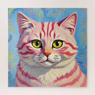 „Candice“ Eine Kirschgestreifte Mystik – Katzenpor Puzzle