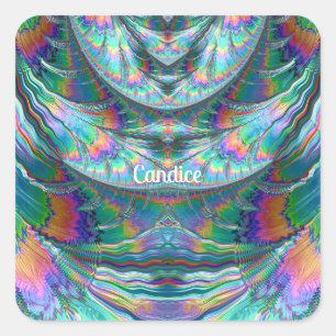 CANDICE ~ Shades Glossy PASTEL 3D ~ Quadratischer Aufkleber