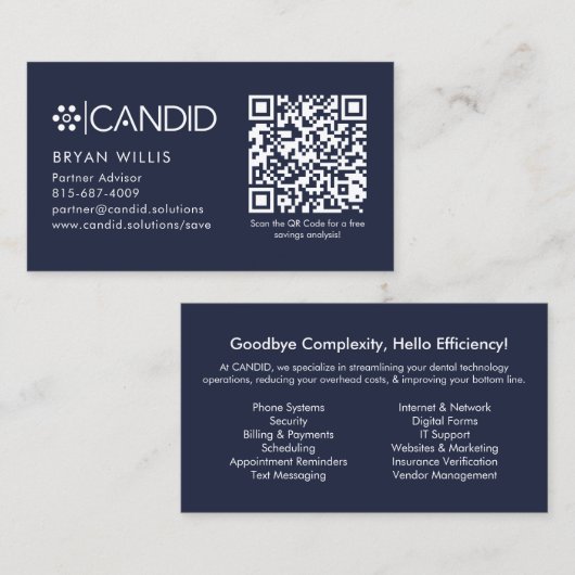 Candid Business Card Visitenkarte (Vorne/Hinten)