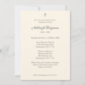 Candid Delicate Pastel Floral Frame Photo Funeral Einladung (Rückseite)