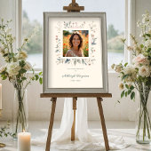 Candid Delicate Soft Pastel Floral Frame Photo Poster