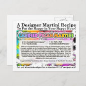 Candid Pecan Martini Rezept Postcard Postkarte (Vorne/Hinten)