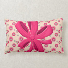 Candid Polka Dots mit Hot Pink Bow Lendenkissen