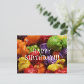 Candid Popcorn Happy Birthday Postcard Postkarte (Stehend Vorderseite)