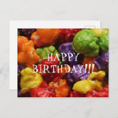 Candid Popcorn Happy Birthday Postcard Postkarte (Vorne/Hinten)