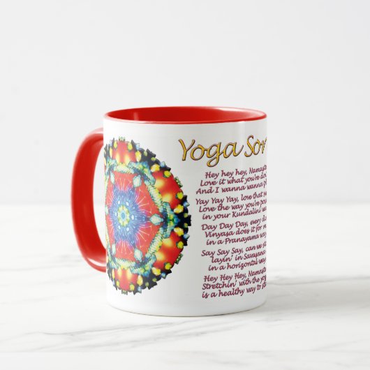 Candid Yoga Song Tasse (Vorderseite Links)