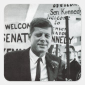 Candidate Kennedy Quadratischer Aufkleber (Vorderseite)