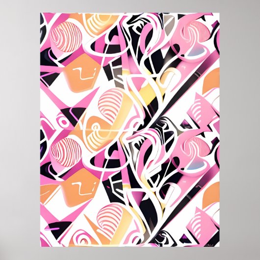 Candied Moment of a Memphis Design Poster (Vorne)