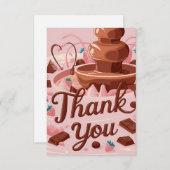 Candies Niedlich Chocolate Dankeschön Karte (Vorne/Hinten)