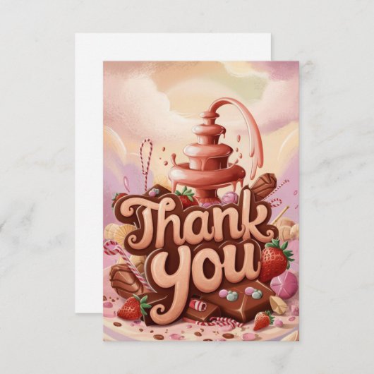 Candies Simple Chocolate Dankeschön Karte (Vorne/Hinten)