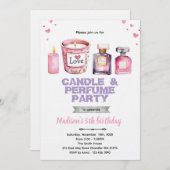 Candle and Perfume party invitation Einladung (Vorne/Hinten)