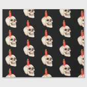 Candle and Skull Halloween Mustertafel Geschenkpapier (Flach)