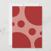 Candle and Strawberries 1. Geburtstag Rosa & Rot Einladung (Rückseite)