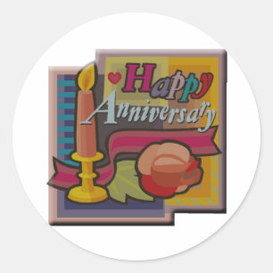 CANDLE ANNIVERSARY T RUNDER AUFKLEBER