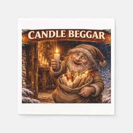 Candle Beggar Icelandic Yule Lad Serviette