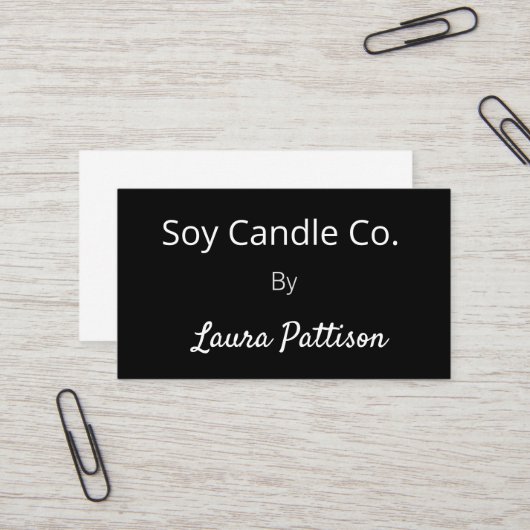 Candle Business Add Name Website des Unternehmens  Visitenkarte (Vorderseite/Rückseite Beispiel)