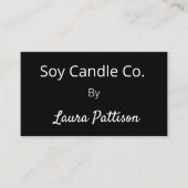 Candle Business Add Name Website des Unternehmens Visitenkarte (Vorderseite)