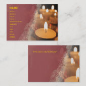 Candle Business Card Chubby Visitenkarte (Vorne/Hinten)
