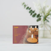 Candle Business Card Chubby Visitenkarte (Stehend Vorderseite)