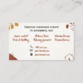 Candle Business Card Visitenkarte (Rückseite)