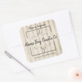 Candle-Business-Label Quadratischer Aufkleber (Umschlag)