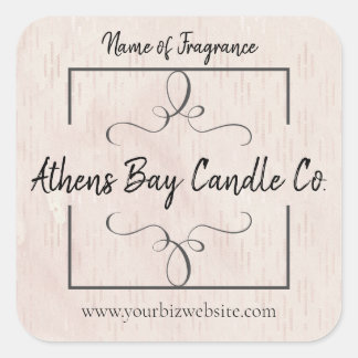 Candle-Business-Label Quadratischer Aufkleber