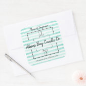 Candle-Business-Label Quadratischer Aufkleber (Umschlag)