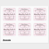 Candle-Business-Label Quadratischer Aufkleber (Blatt)