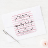 Candle-Business-Label Quadratischer Aufkleber (Umschlag)