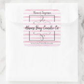 Candle-Business-Label Quadratischer Aufkleber (Tasche)