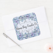 Candle-Business-Label Quadratischer Aufkleber (Umschlag)