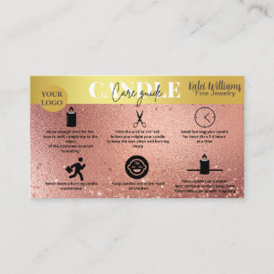 Candle Care Business Card Visitenkarte