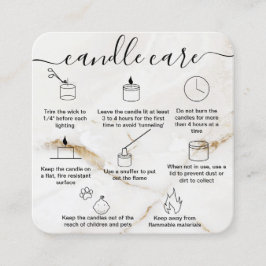 Candle Care Card Dankeschön-Karte aus Liebe Quadratische Visitenkarte
