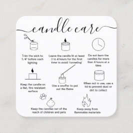 Candle Care Card Dankeschön-Karte aus Liebe Quadratische Visitenkarte