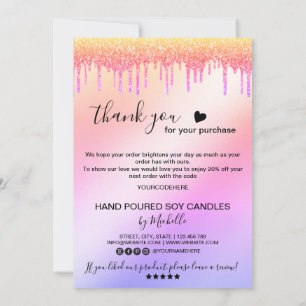 Candle Care Card Dankeschön Karte Hinzufügen Ihres