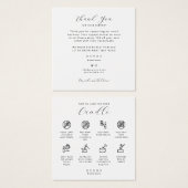 Candle Care Card Dankeschön Karte Instruktionskart (Vorne & Hinten)