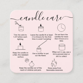 Candle Care Card Dankeschön Karte Logo hinzufügen