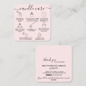 Candle Care Card Dankeschön Karte Logo hinzufügen (Vorne/Hinten)