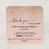 Candle Care Card Dankeschön Karte Logo hinzufügen (Rückseite)