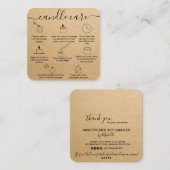 Candle Care Card Dankeschön Karte Logo hinzufügen (Vorne/Hinten)