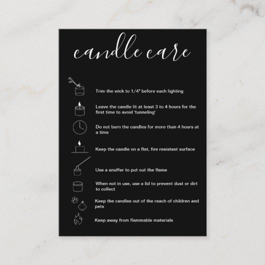 Candle Care Card Vielen Dank Karte Fügen Sie Ihren (Vorderseite)