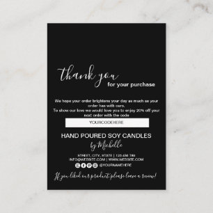 Candle Care Card Vielen Dank Karte Fügen Sie Ihren