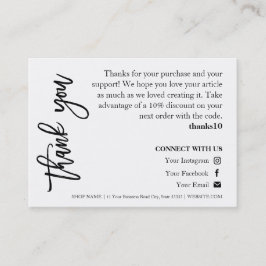 Candle Care Chic Skript Vielen Dank Karte